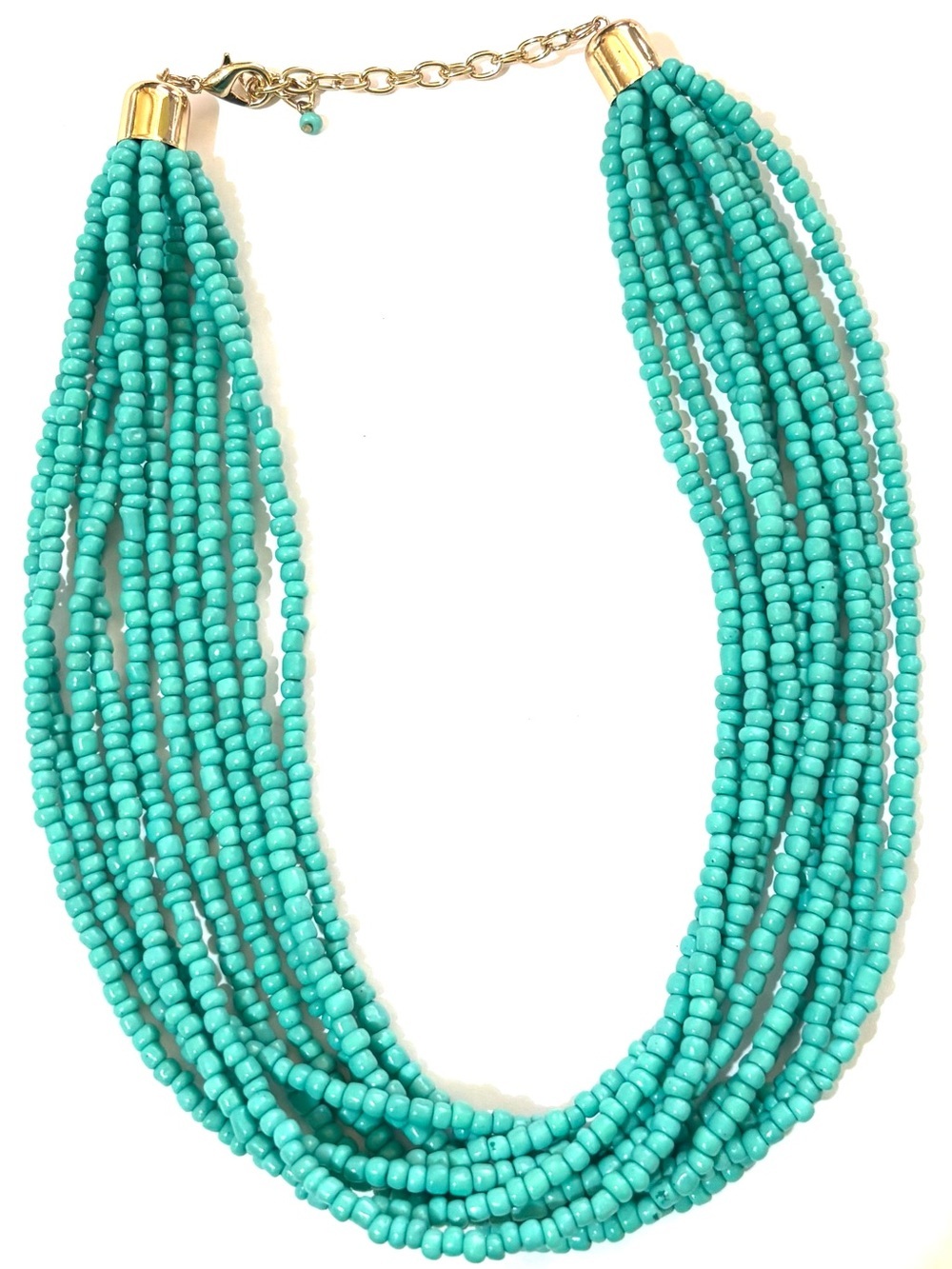 Fashion Jewelry Turquoise Multi-Strand Beaded Necklace